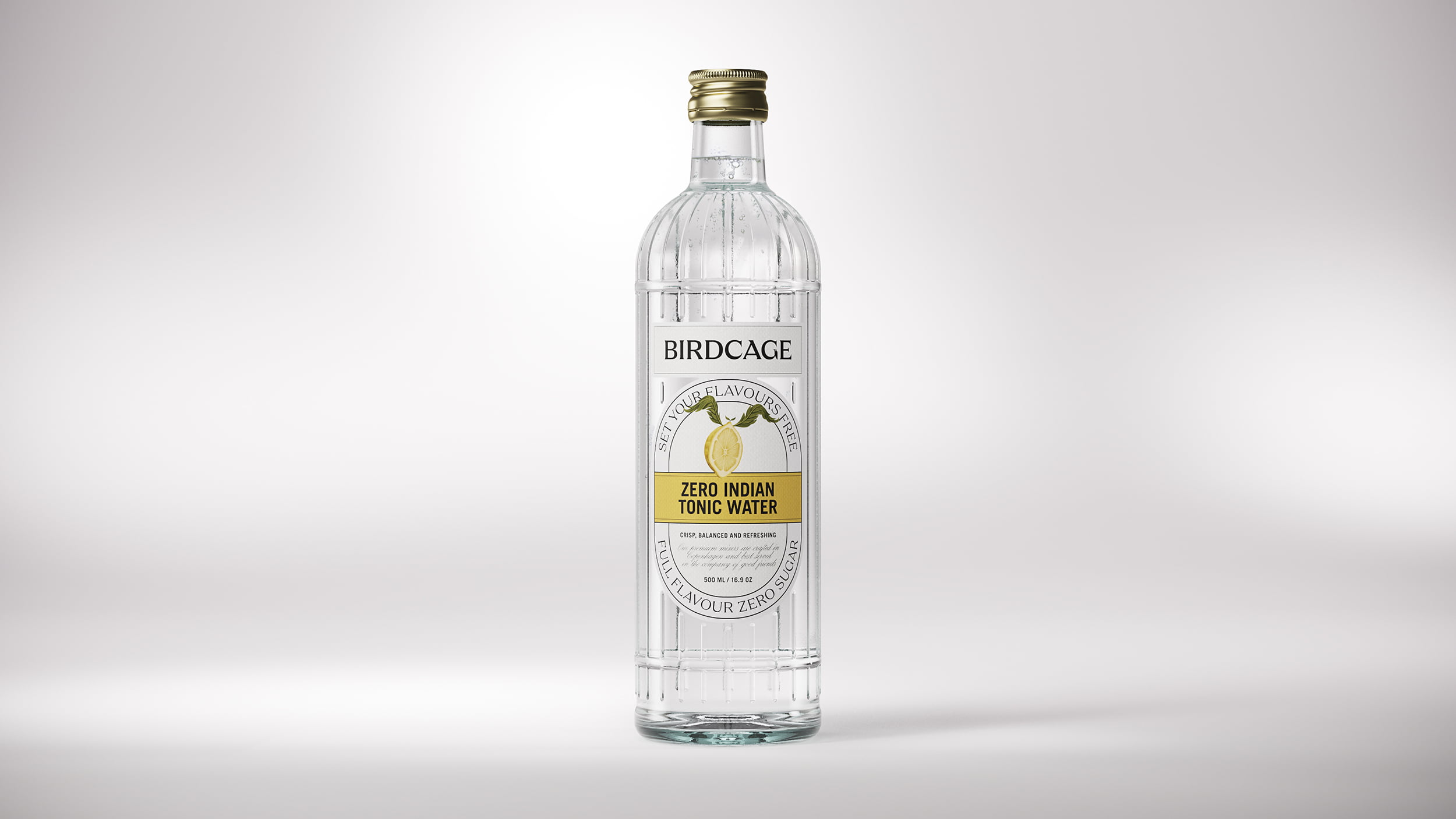 Visualisering av flaska med tonic vatten