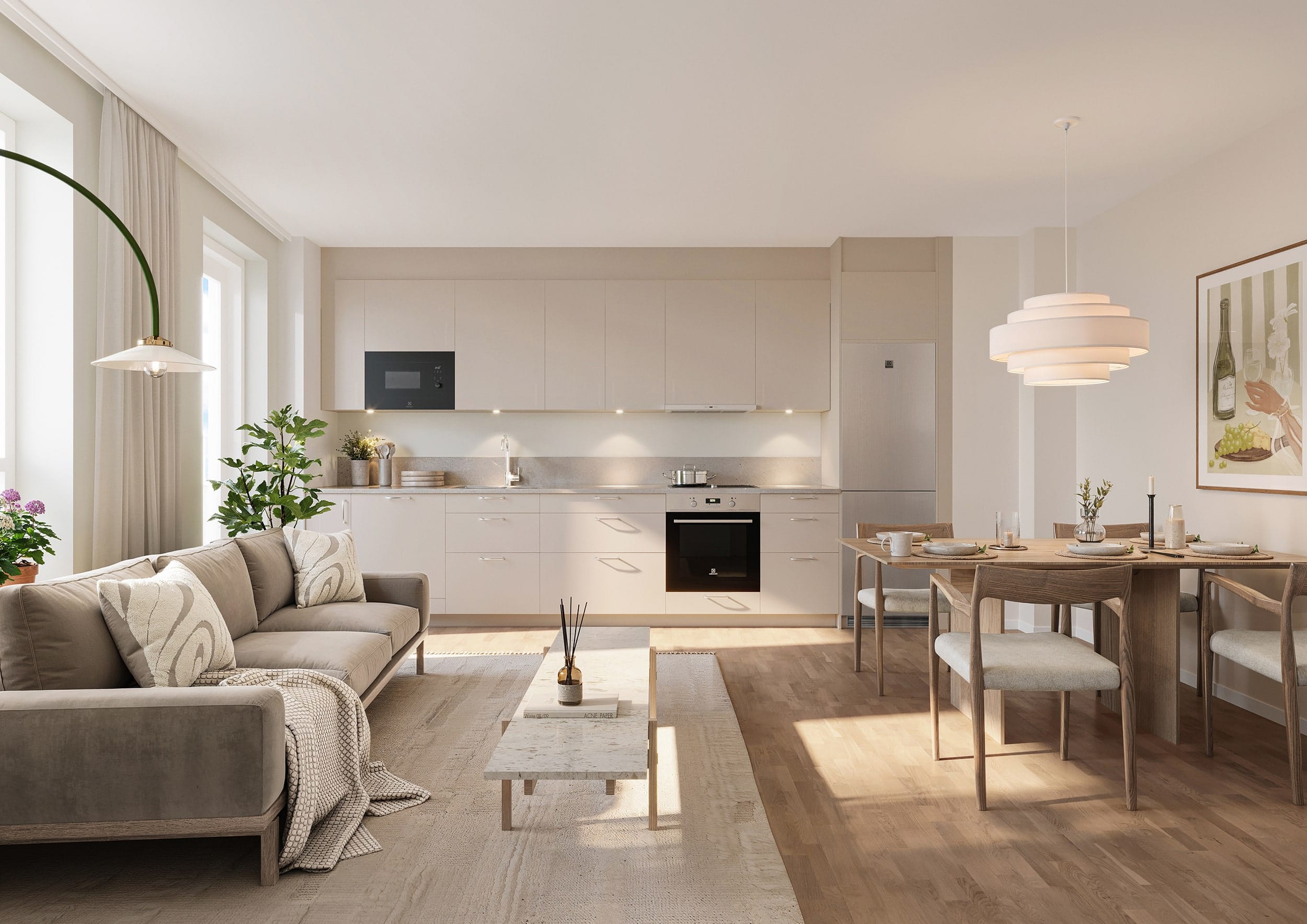 Interiör visualisering av sovrum