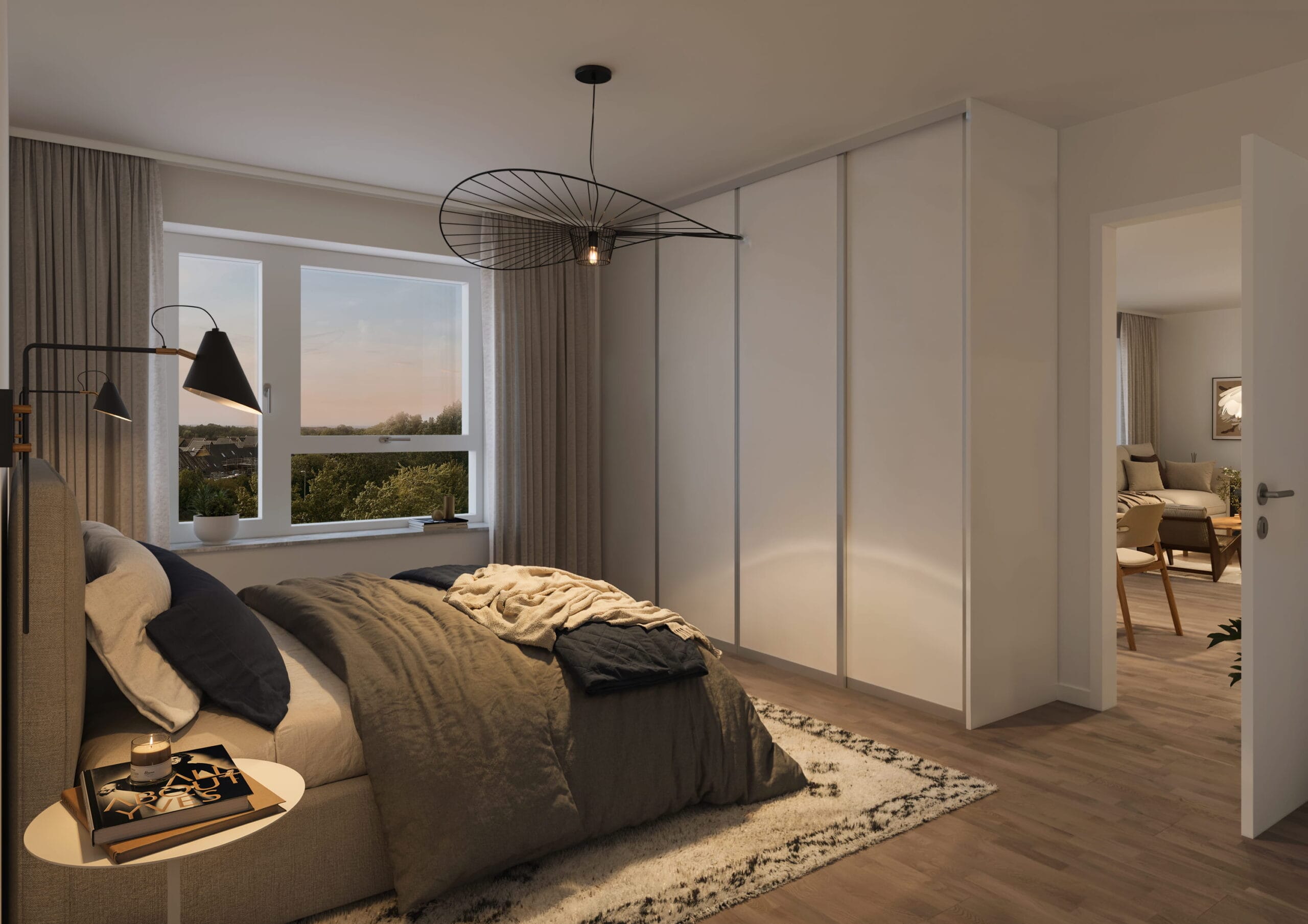 Innvendig visualisering av soverom